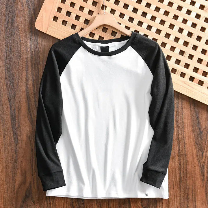 Color Block Round Neck Bottoming Shirt