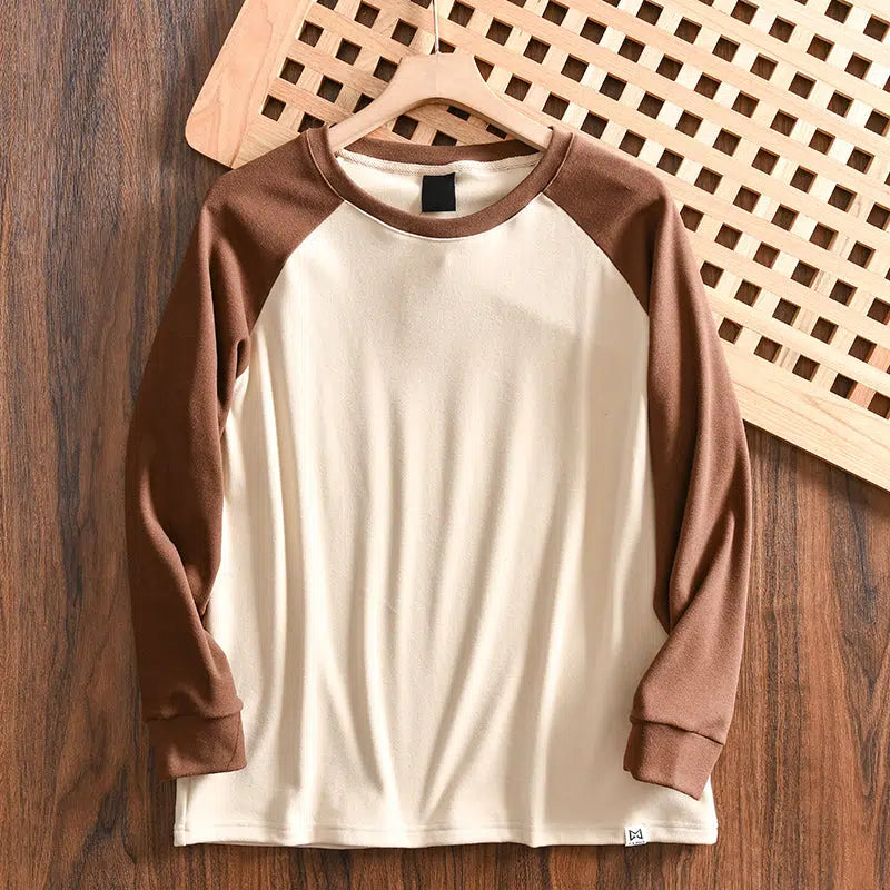 Color Block Round Neck Bottoming Shirt