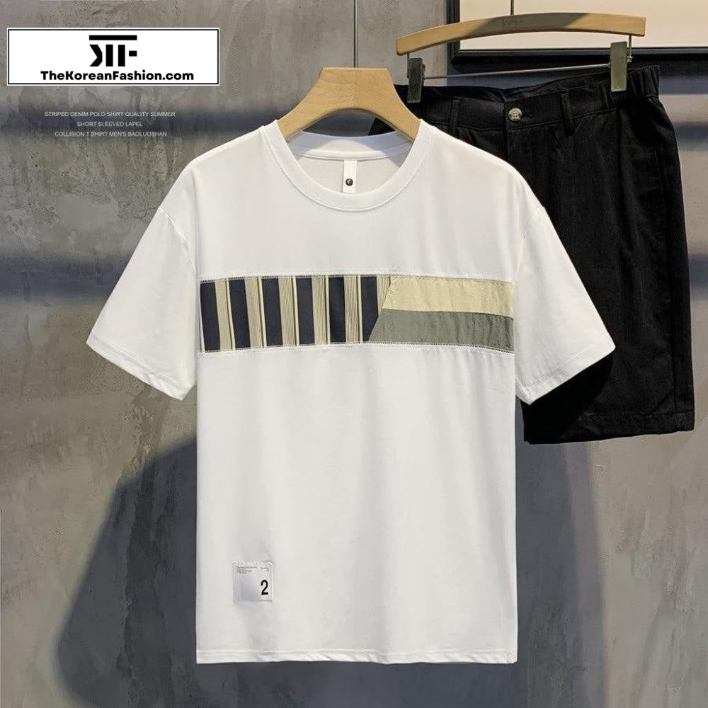 Color Block Stitching T-Shirt