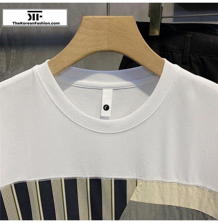 Color Block Stitching T-Shirt