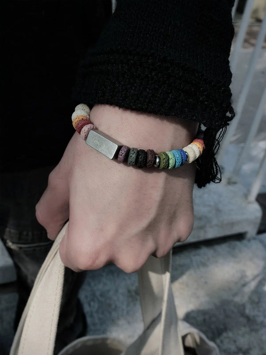 Colored Volcanic Stone Bracelet