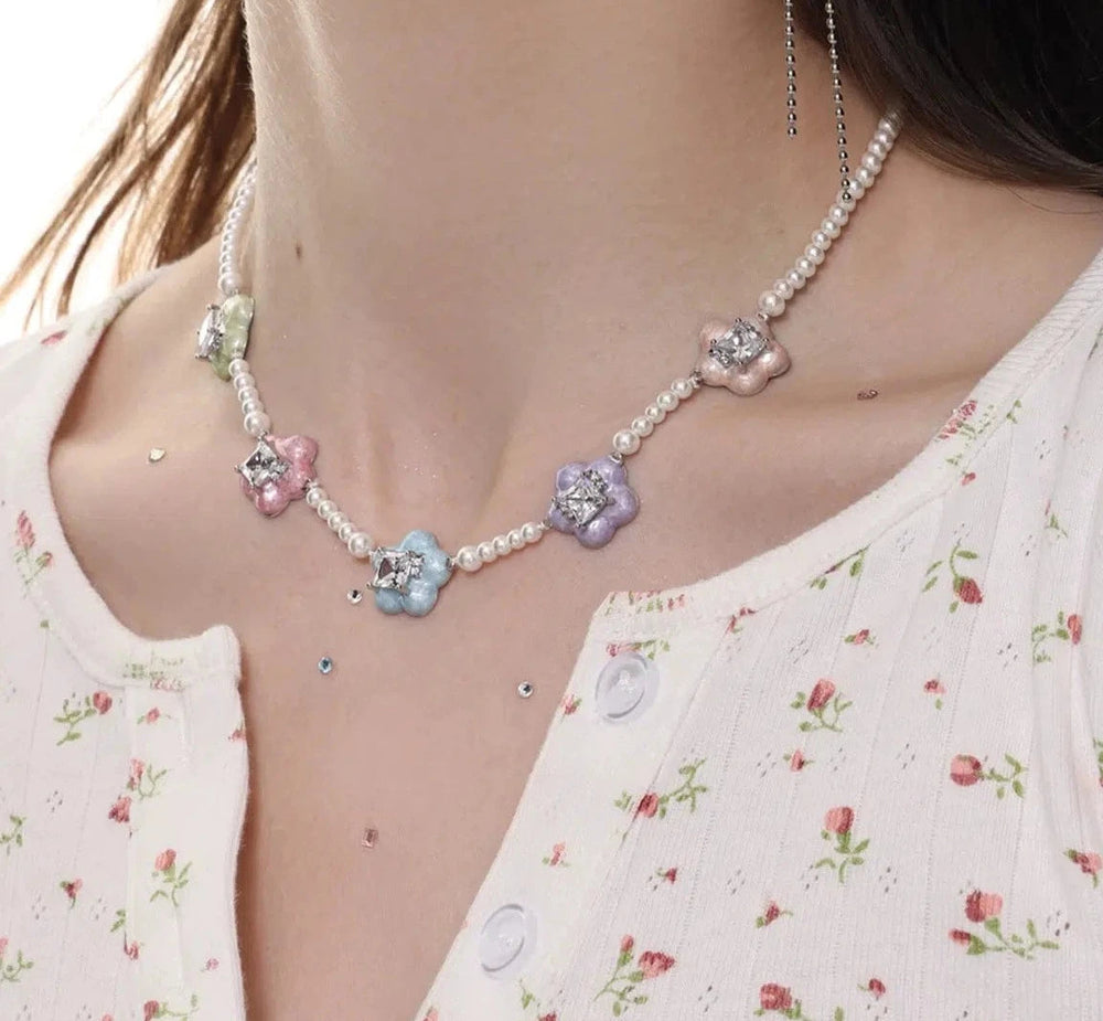 Colorful Flower Necklace