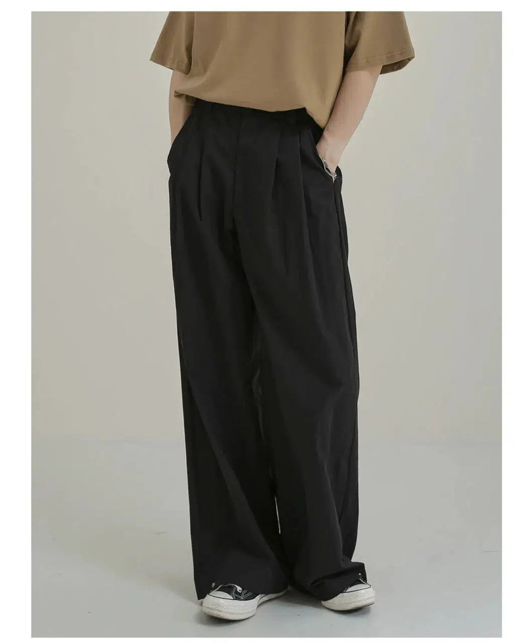 Comfort-Fit High-Waist Casual Pants