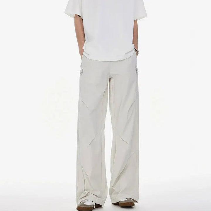 Comfort Fit Wide-Leg Casual Pants