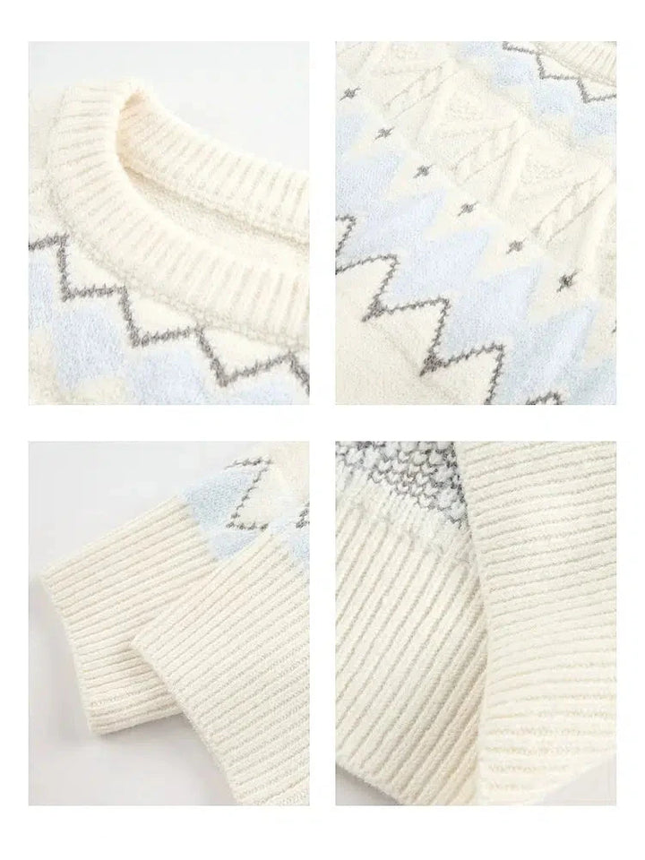 Comfortable Geometric Knit Sweater