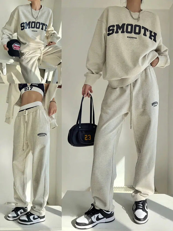 Comfy Athletic Sweatshirt and Pants Set