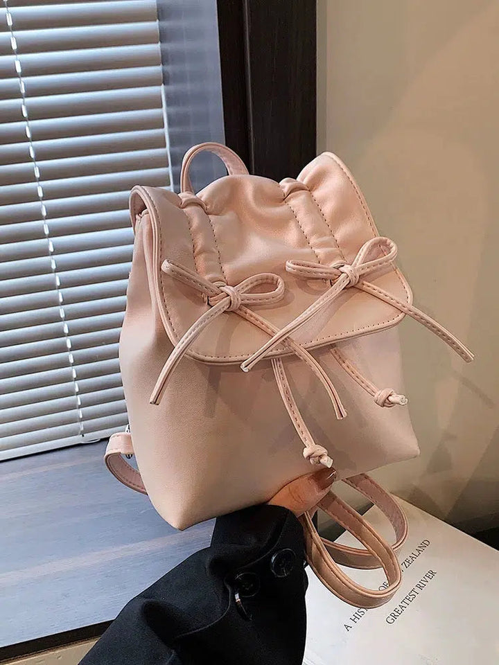 Compact Satin Drawstring Backpack