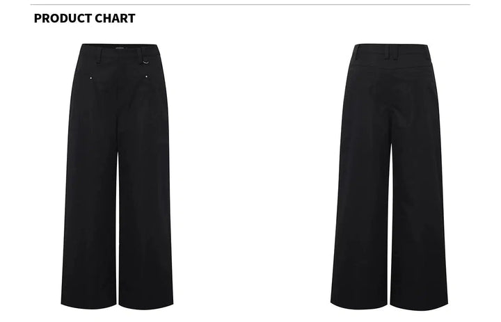 Contemporary Wide-Leg Casual Pants with Sleek Pockets