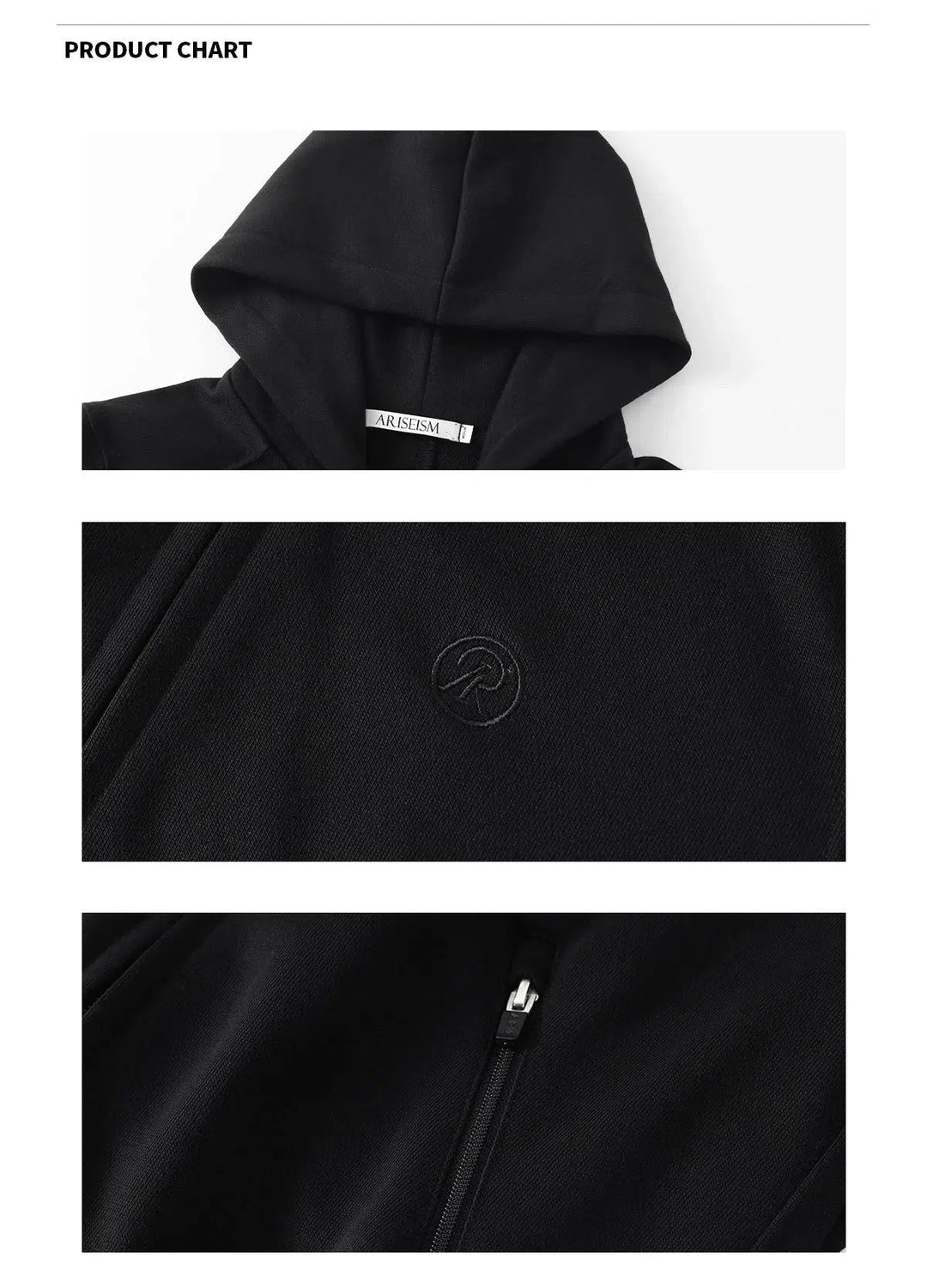 Contemporary Zip-Up Hooded Sweatshirt with Embroidered Logo