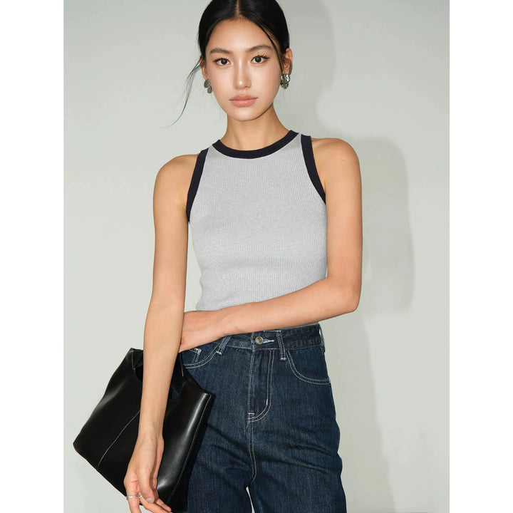 Contrast Knit Camisole