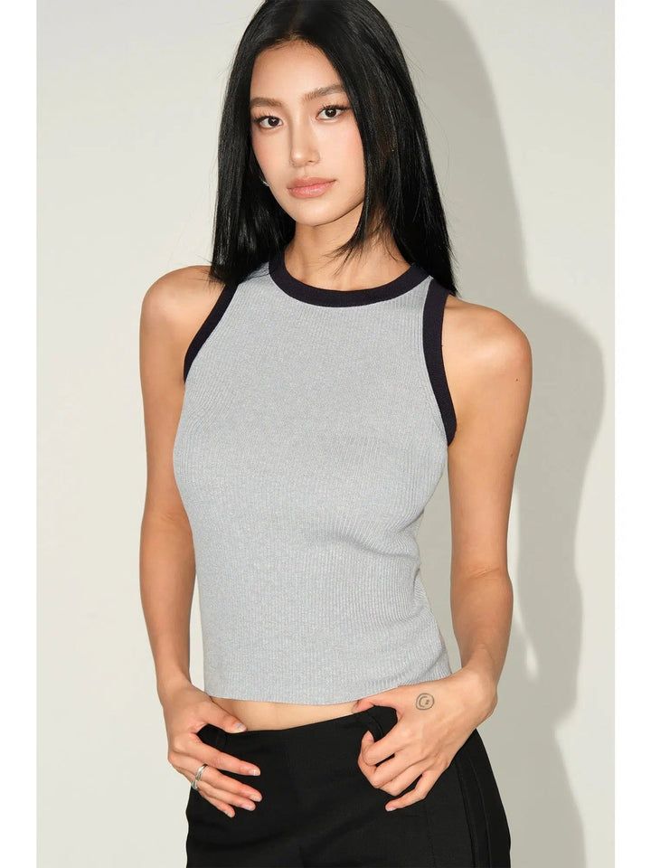 Contrast Knit Camisole