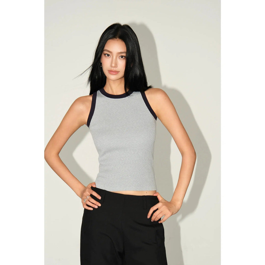 Contrast Knit Camisole