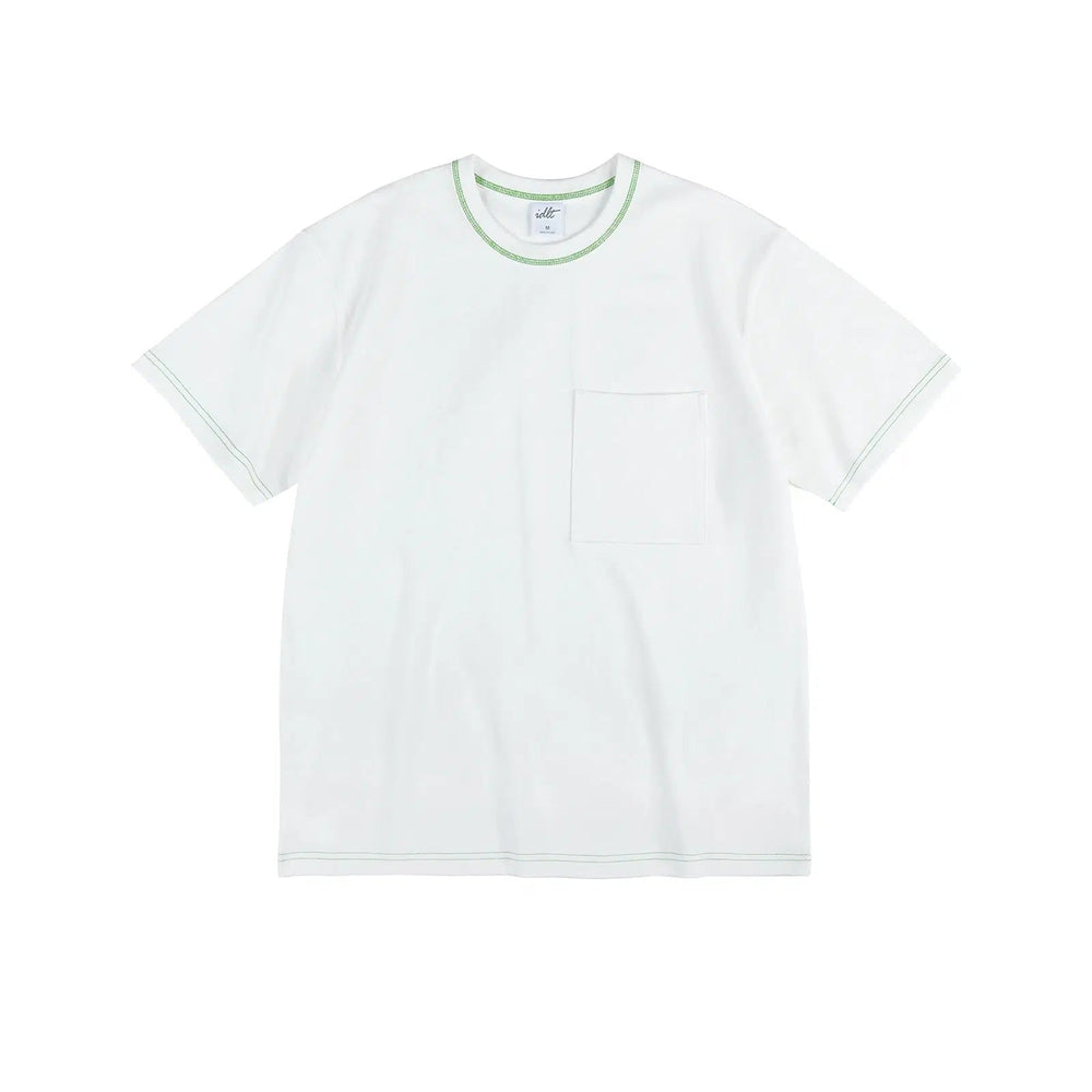 Contrast Line Pocket T-shirt