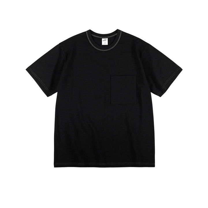 Contrast Line Pocket T-shirt