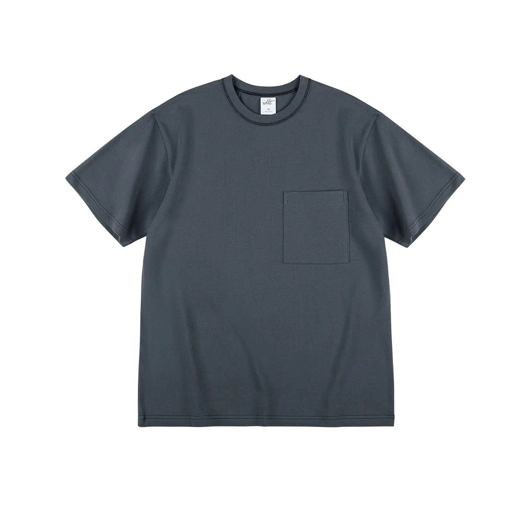 Contrast Line Pocket T-shirt