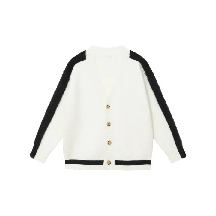 Contrast Trim Knit Cardigan