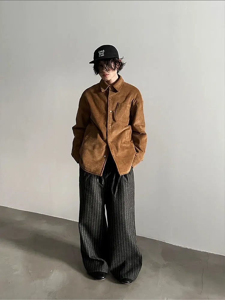 Corduroy Button-Up Jacket