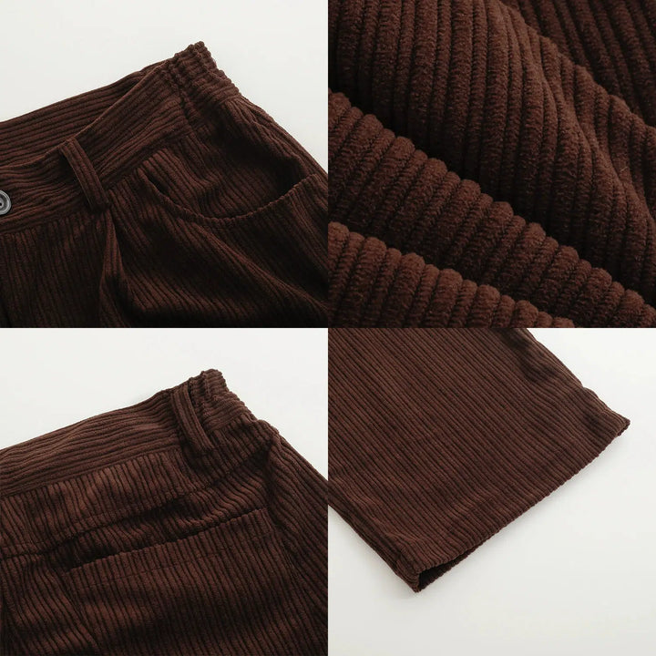 Corduroy Drapey Wide-leg Pants