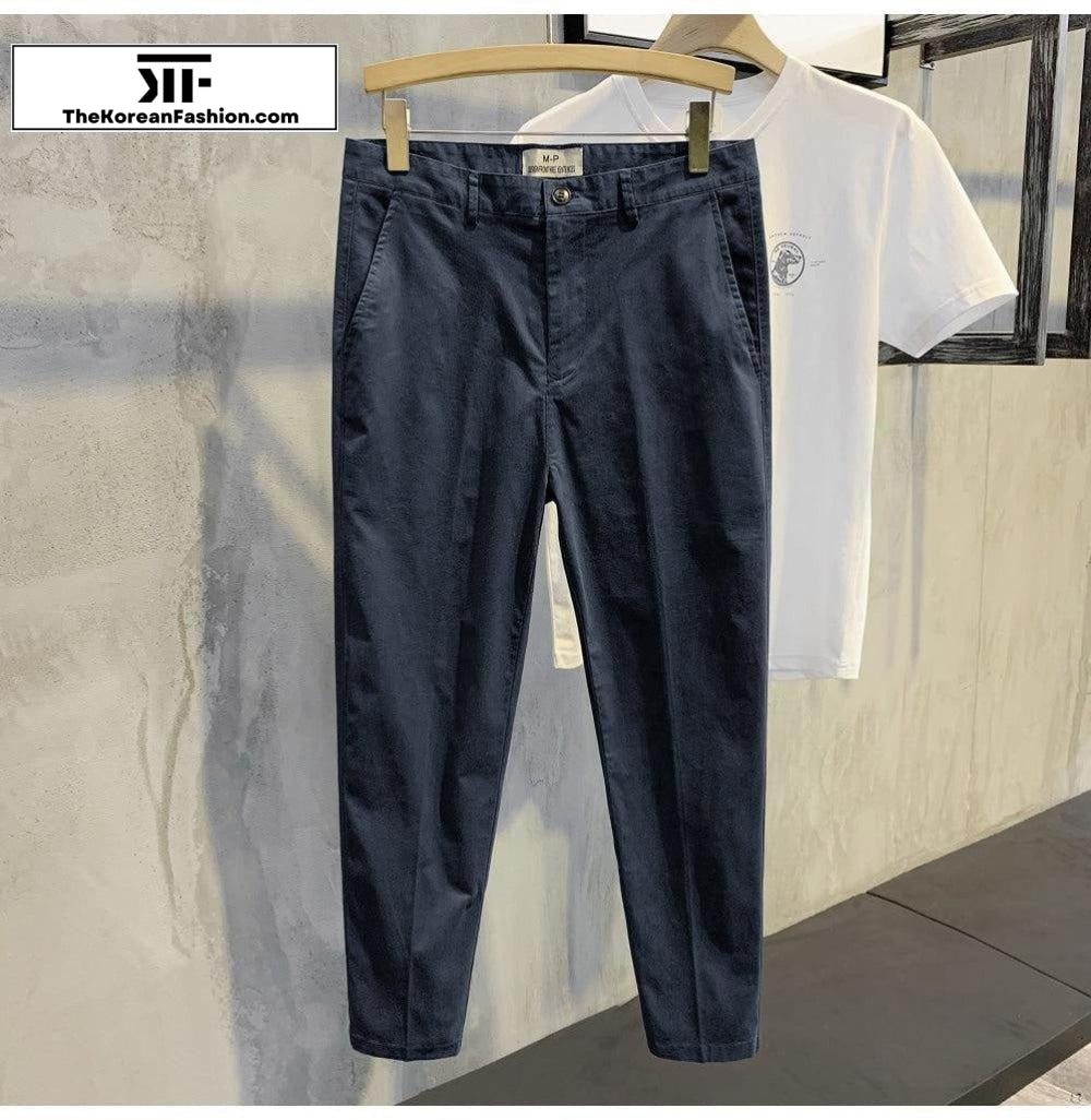 Cotton Casual Cropped Pants