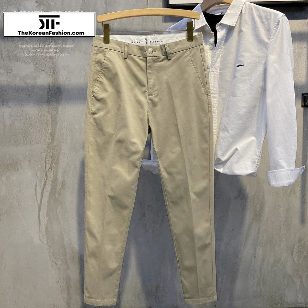 Cotton Casual Suit Pants