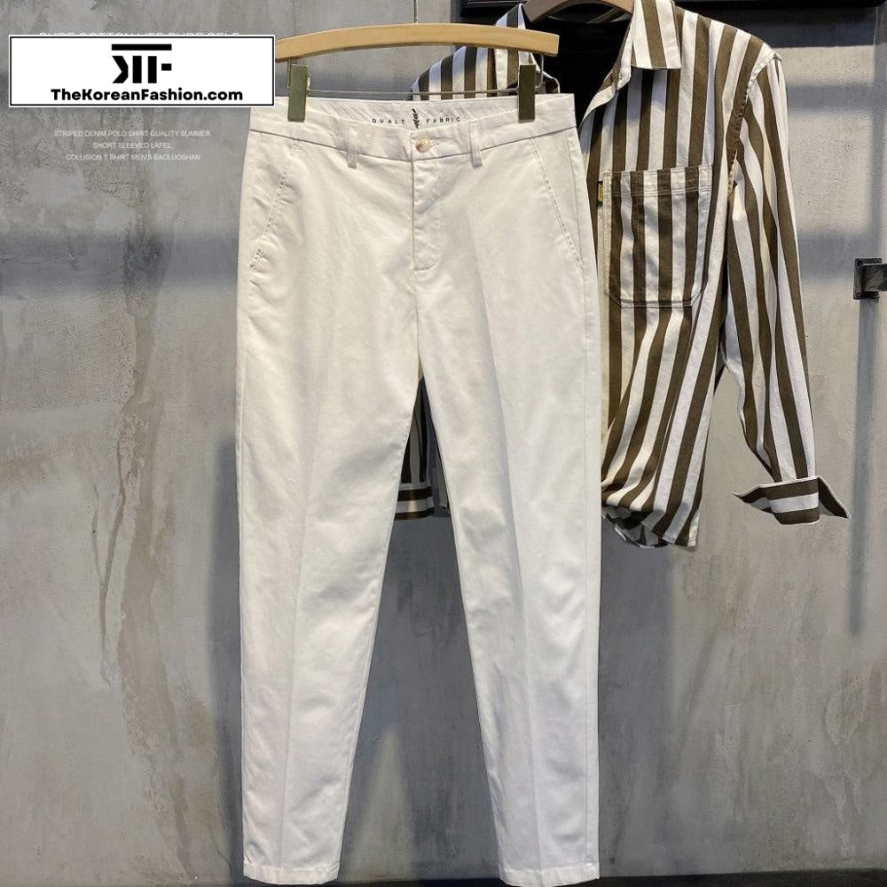 Cotton Casual Suit Pants