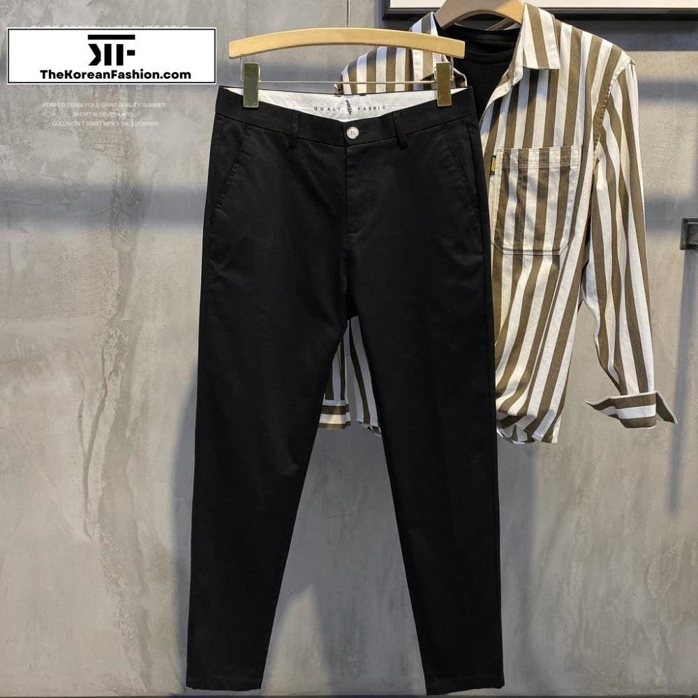 Cotton Casual Suit Pants