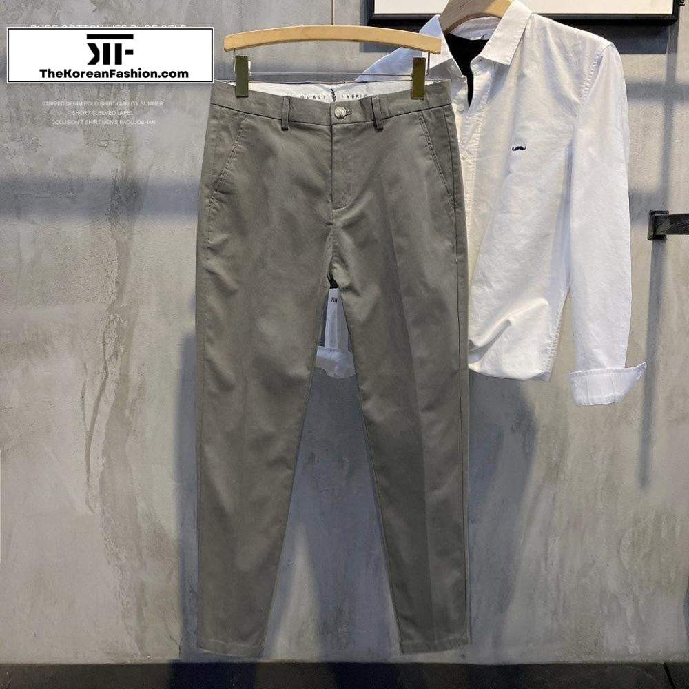 Cotton Casual Suit Pants