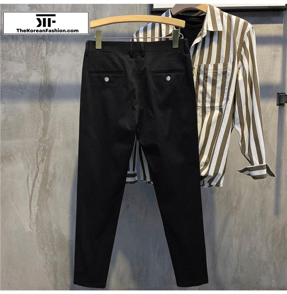 Cotton Casual Suit Pants