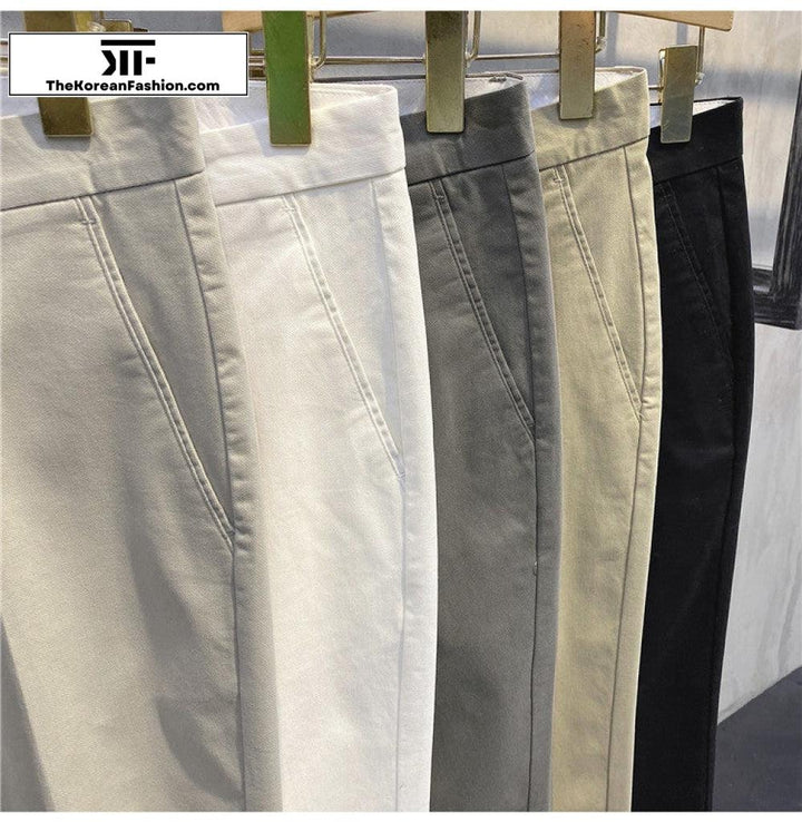 Cotton Casual Suit Pants