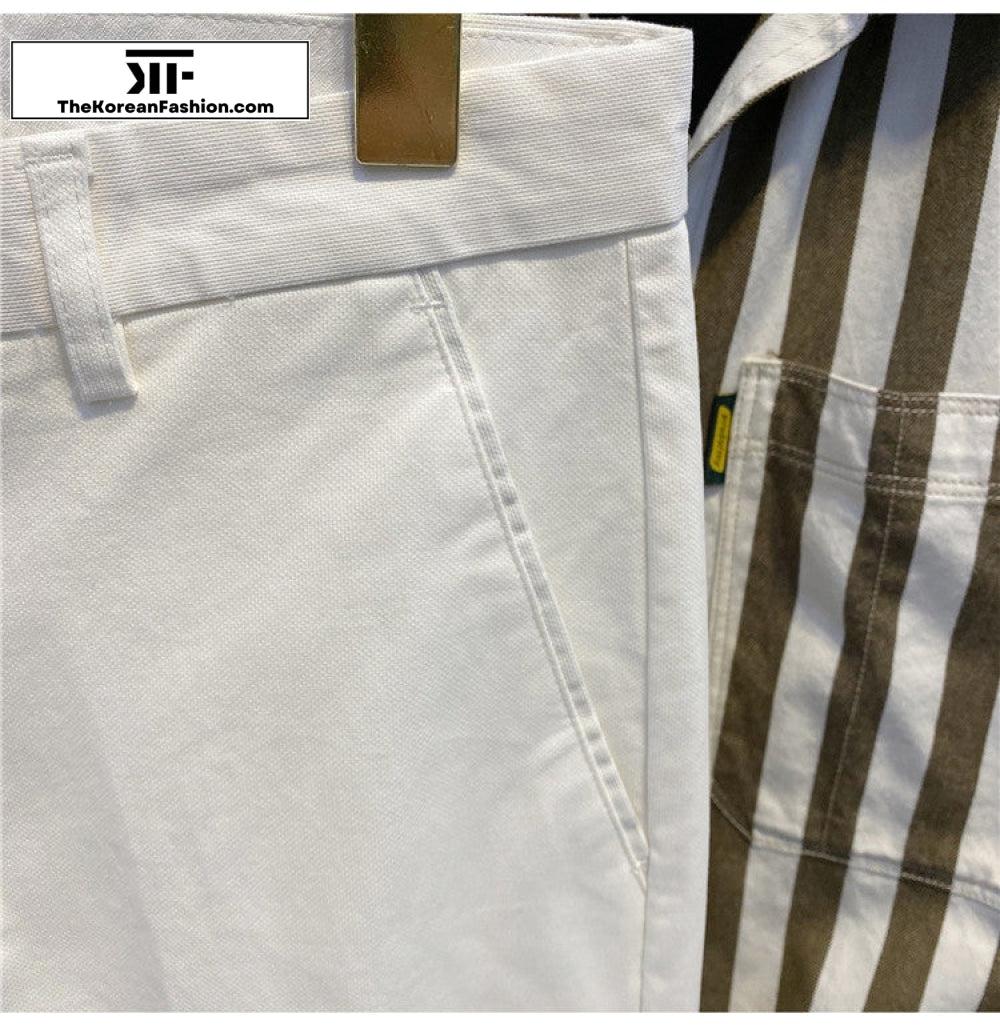 Cotton Casual Suit Pants