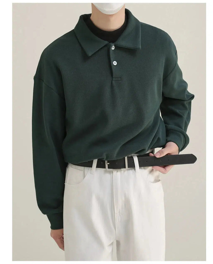 Cotton Lapel Polo Shirt