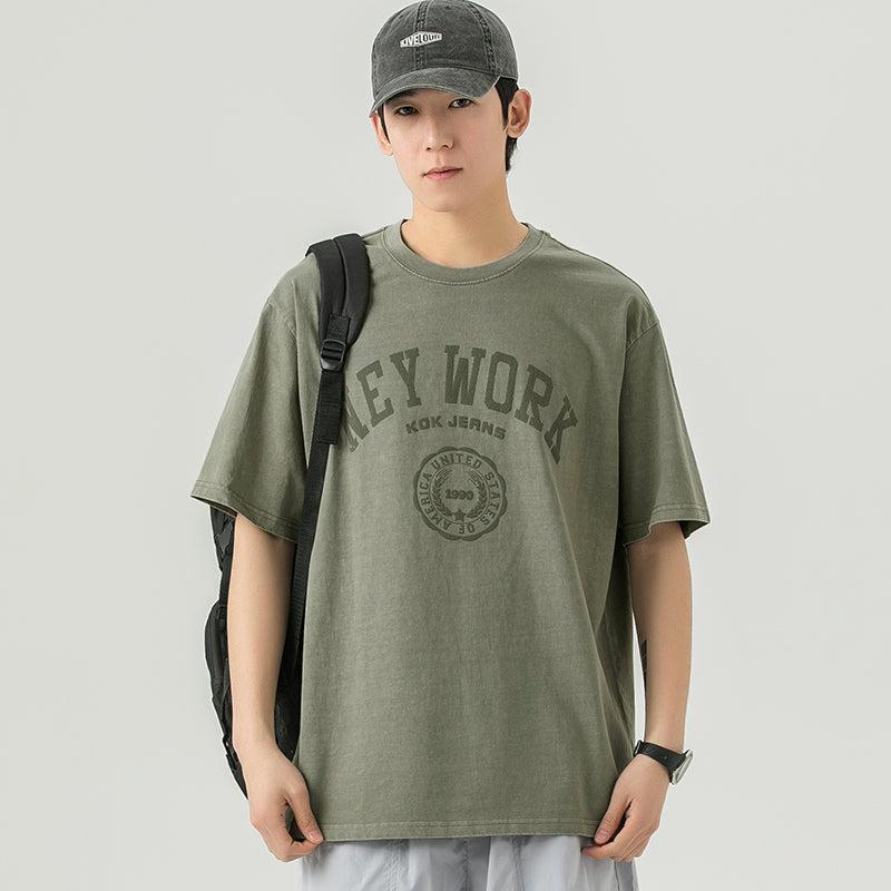 Cotton Round Neck Short-sleeve T-shirt