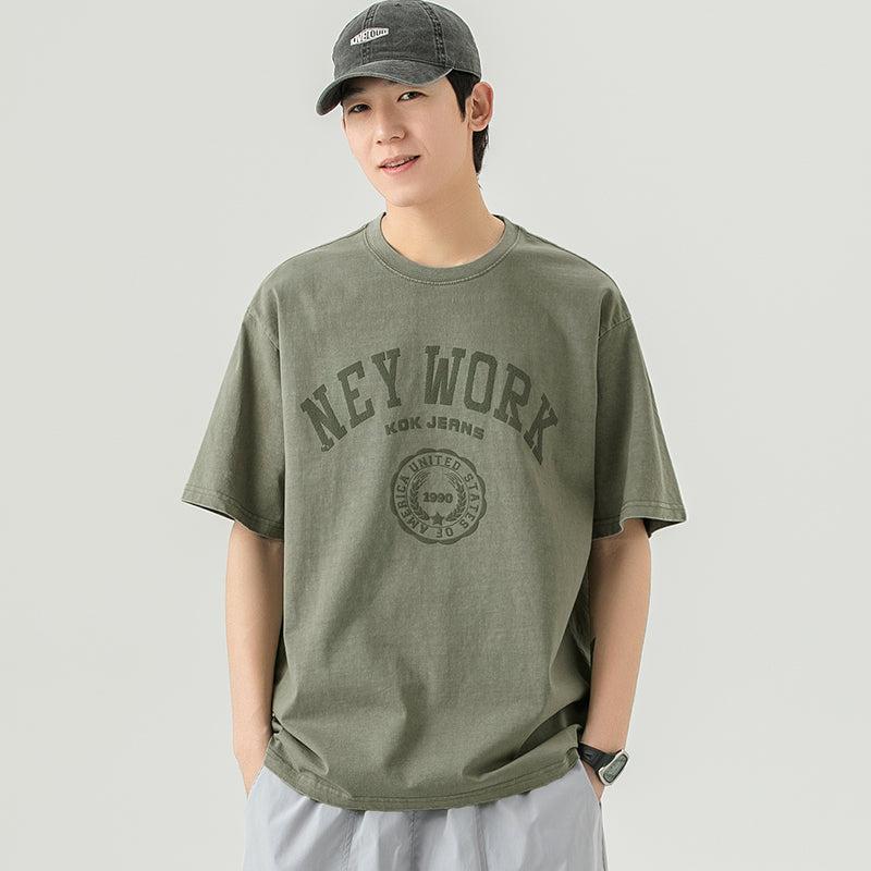 Cotton Round Neck Short-sleeve T-shirt