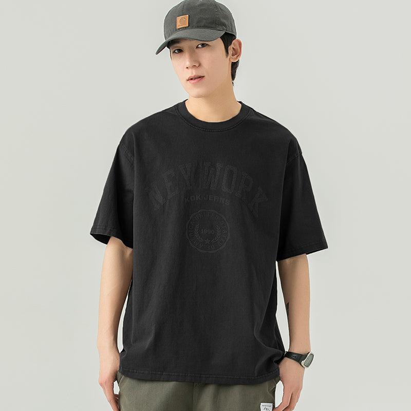 Cotton Round Neck Short-sleeve T-shirt