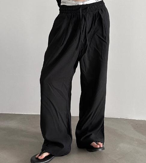 Cotton and Linen Drawstring Pants