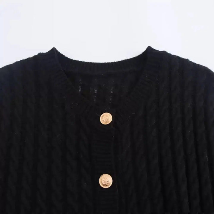 Cozy Button-Up Knit Sweater