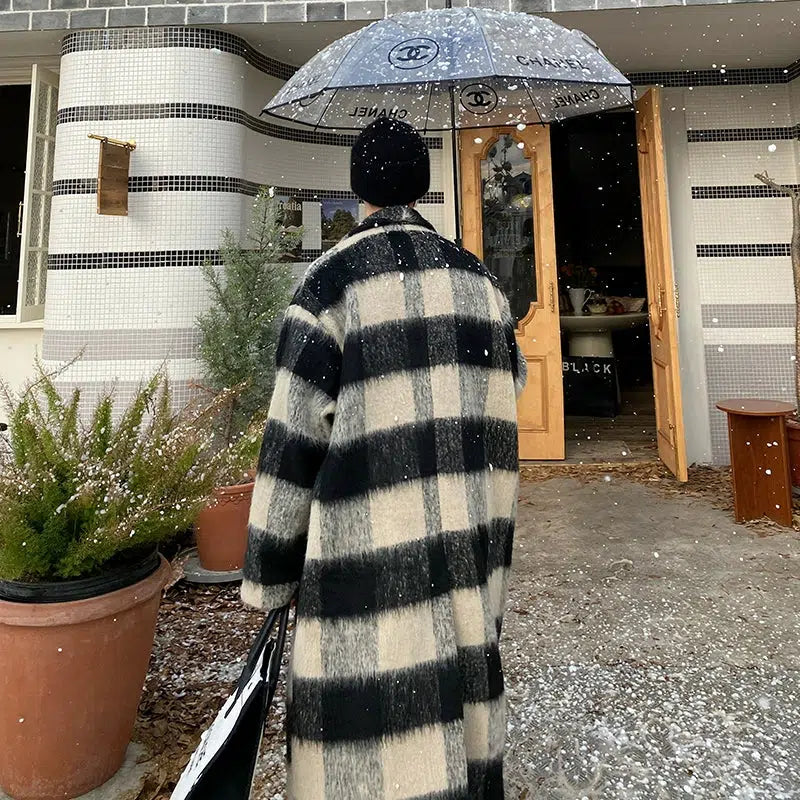 Cozy Checkered Wool Coat