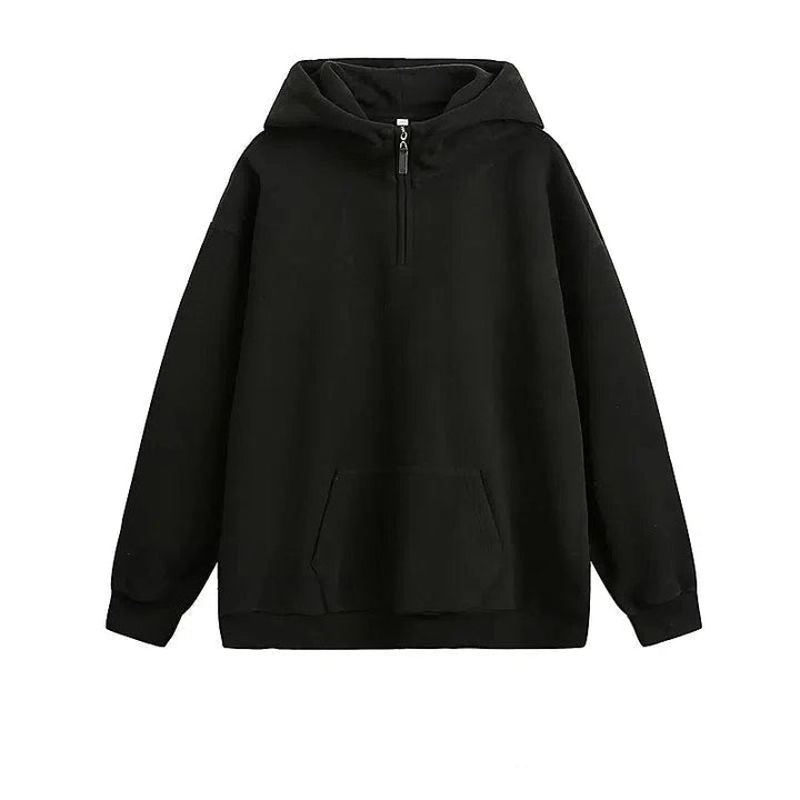 Cozy Half-Zip Hooded Sweatshirt