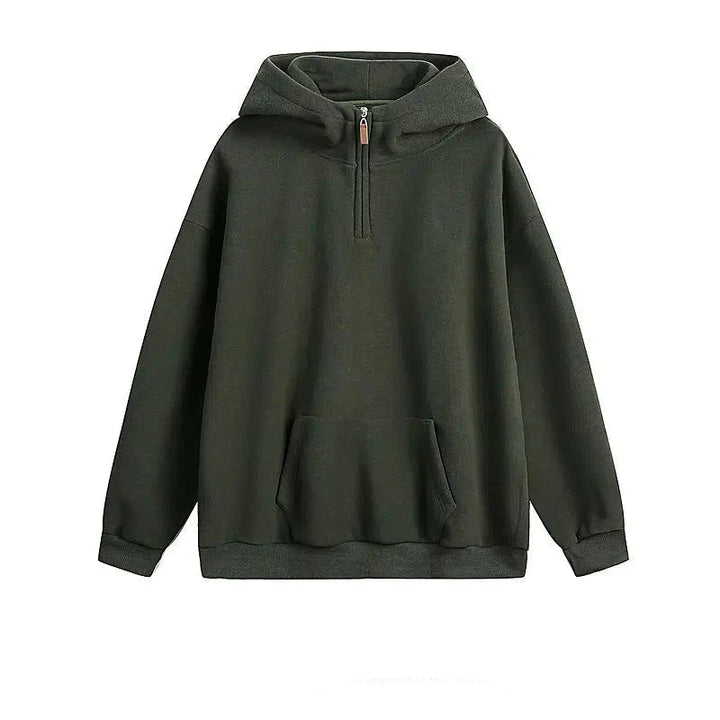 Cozy Half-Zip Hooded Sweatshirt