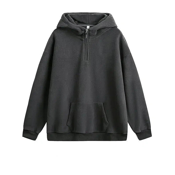 Cozy Half-Zip Hooded Sweatshirt