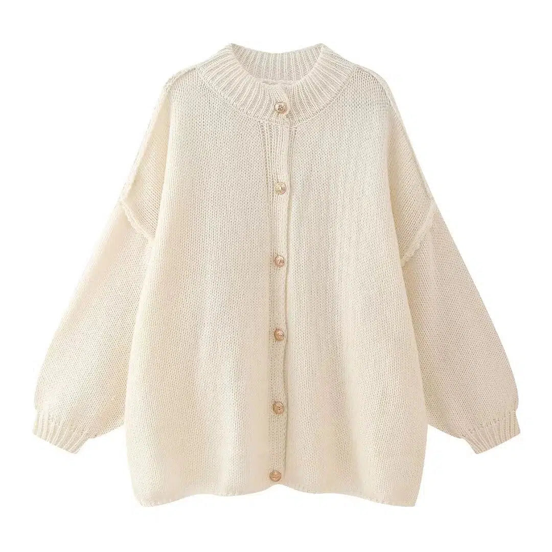 Cozy Knit Button-Down Cardigan