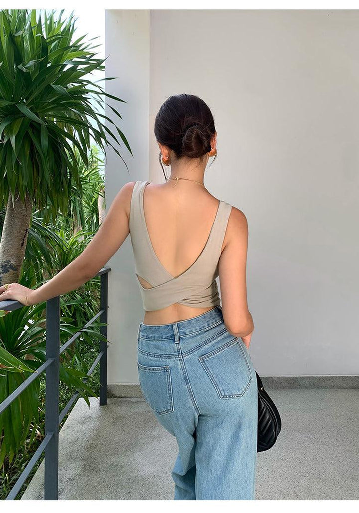 Cropped Backless Camisole