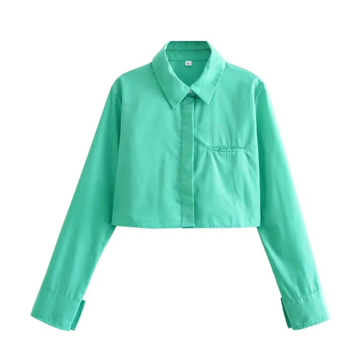 Cropped Long Sleeve Shirt