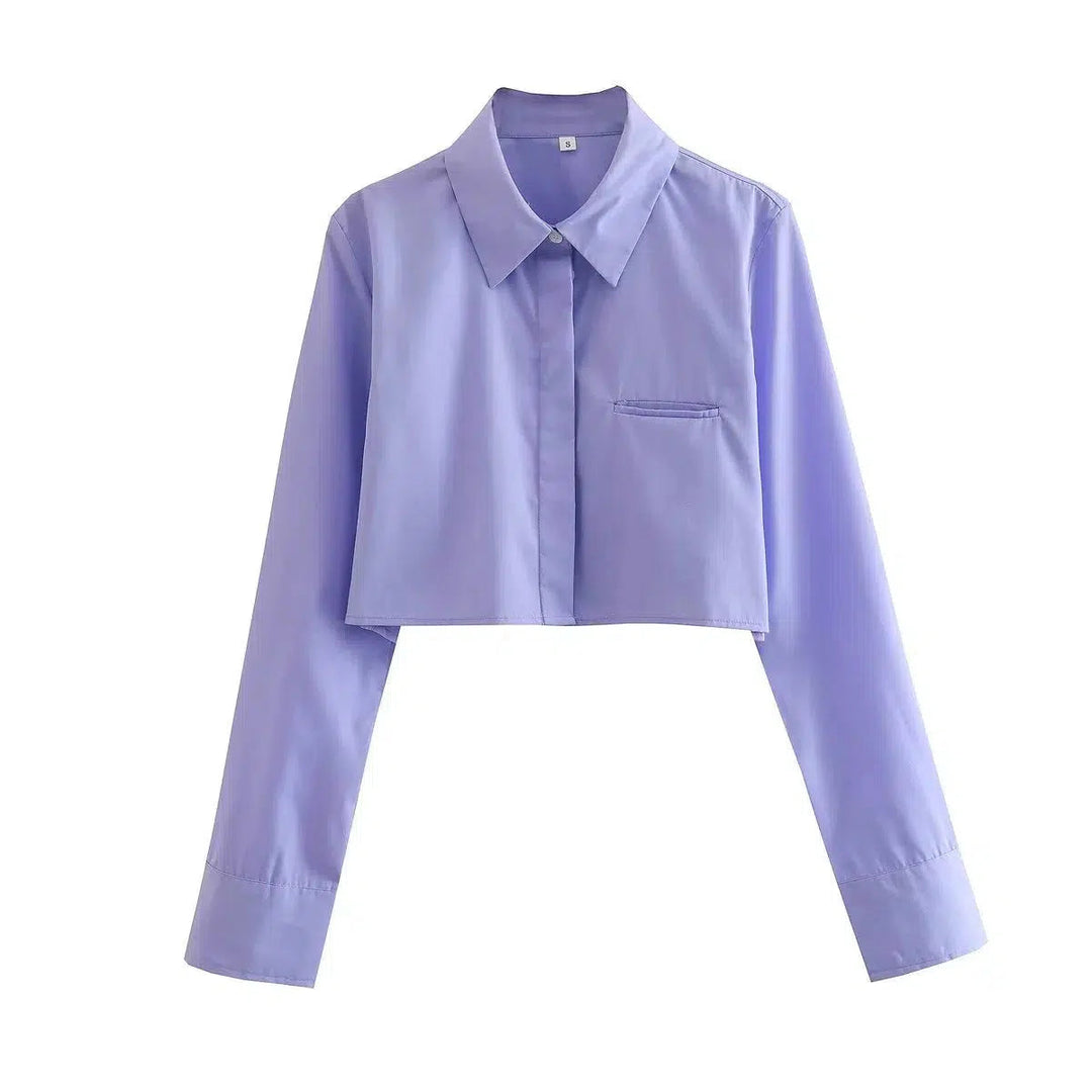 Cropped Long Sleeve Shirt