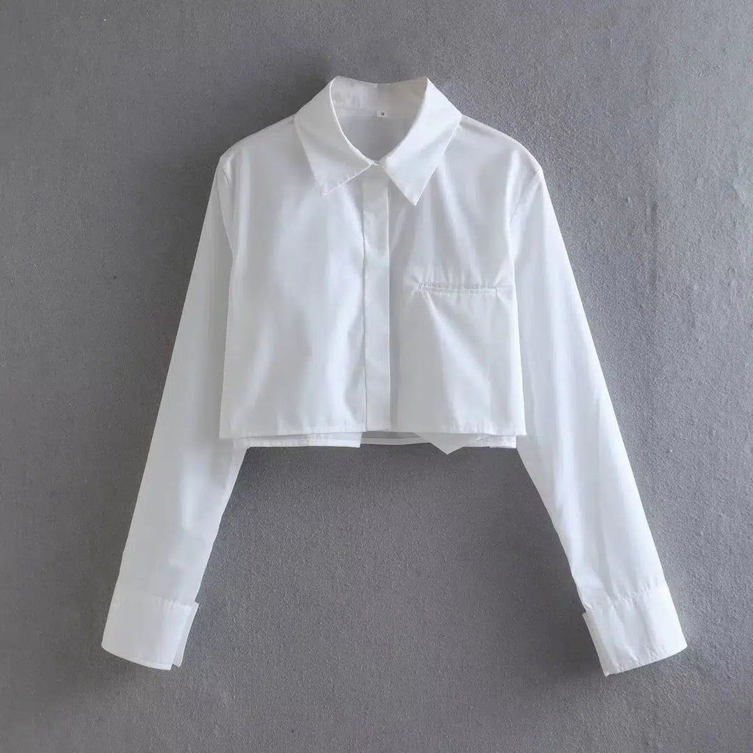 Cropped Long Sleeve Shirt