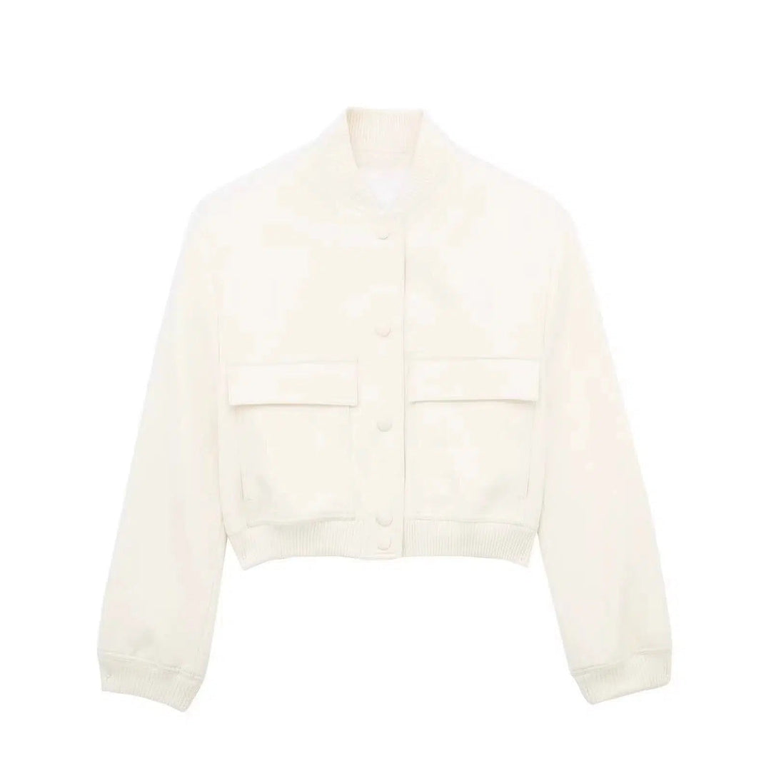 Cropped Utility Pockets Jacket