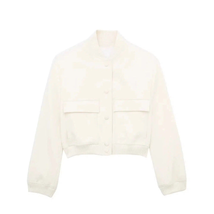 Cropped Utility Pockets Jacket