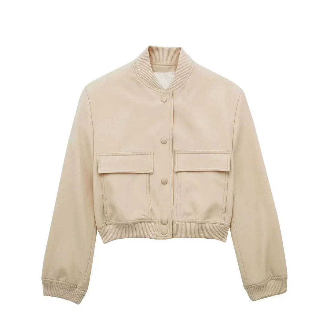 Cropped Utility Pockets Jacket