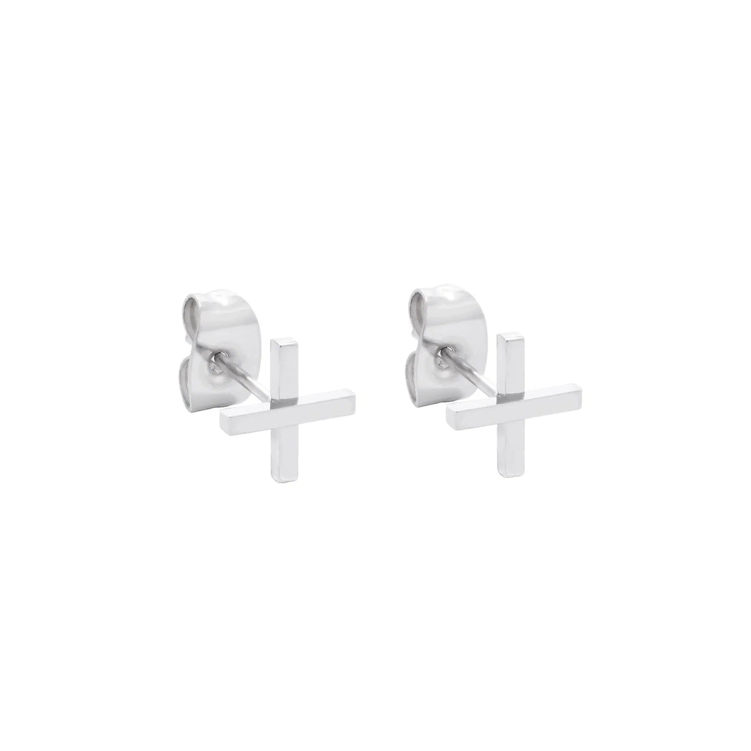 Cross Design Stud Earrings