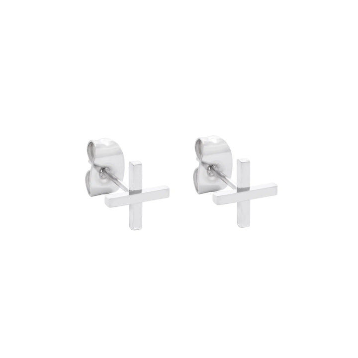 Cross Design Stud Earrings